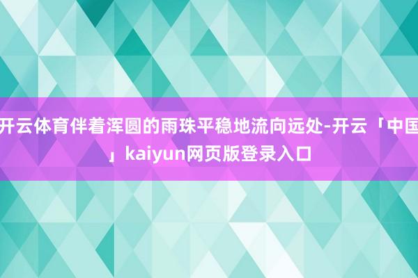 開(kāi)云體育伴著渾圓的雨珠平穩(wěn)地流向遠(yuǎn)處-開(kāi)云「中國(guó)」kaiyun網(wǎng)頁(yè)版登錄入口